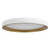 Nix 12-in White dimmable LED Flush Mount with Gold Accents