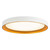 Nix 12-in White dimmable LED Flush Mount with Gold Accents