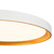 Nix 15-in White dimmable LED Flush Mount with Gold Accents