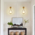 Frosted Glass Teardrop Wall Sconce, Set of 2