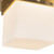 Mineral 8-in (6-in Height) Patina Brass Square Flush Mount with Opal Glass