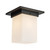 Mineral 8-in (9-in Height) Urban Bronze Square Flush Mount with Opal Glass