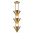 Versus 28-in Patina Brass 3 Light Pendant