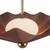 Furrow 25-in Burgundy dimmable LED Pendant
