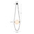 Petra  10-in Vintage Brass dimmable LED Pendant with Cloudy Glass