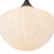 Farrah 12-in Matte Black Pendant with Ribbed Opal Glass