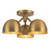 Fosso 13-in Brushed Gold Semi-Flush Mount