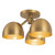 Fosso 13-in Brushed Gold Semi-Flush Mount