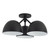 Fosso 17-in Black Semi-Flush Mount
