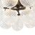 Faye 18-in Matte Black Semi-Flush Mount with Clear Ribbed Glass