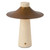 Hagen 12-in Vintage Brass dimmable LED Table Lamp with Travertine Base