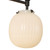 Cherise 29-in Matte Black Bathroom Vanity Light with Glossy Ribbed Opal Glass