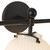Cherise 29-in Matte Black Bathroom Vanity Light with Glossy Ribbed Opal Glass