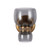 Sutton 8-in Vintage Brass dimmable LED Wall/Vanity Light with Smoked Glass