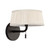 Scout 7-in Matte Black Wall/Vanity Light with Pleated White Linen Shade
