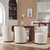Swivel Comfy Upholstered Linen Dining Room Barrel Chair