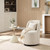 Swivel Comfy Upholstered Linen Dining Room Barrel Chair