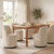 Swivel Comfy Upholstered Linen Dining Room Barrel Chair