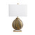 26.5" Gold Art Glass Table Lamp with White Square Linen Shade
