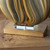26.5" Gold Art Glass Table Lamp with White Square Linen Shade