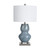 26.5"H Glazed Blue Green Ceramic Table Lamp with White Shade