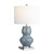 26.5"H Glazed Blue Green Ceramic Table Lamp with White Shade