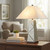 Set of 2 28.5"H Glass Table Lamp with Linen Shade