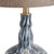 25.75" Glass and Metal Table Lamp with Linen Shade