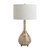 29.25" Glass Table Lamp with Linen Shade