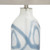 25.25"H Glass Table Lamp with Crystal Base and Linen Shade