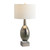 29"H Glass Table Lamp with Linen Shade