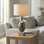 29"H Glass Table Lamp with Linen Shade