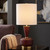 27.75"H Red Frosted Glass Table Lamp
