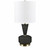 27.75"H Black Frosted Glass Table Lamp