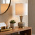27.75"H Gray Frosted Glass Table Lamp