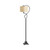 61"H Echo Floor Lamp White Faux Silk Shade
