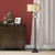 61"H Echo Floor Lamp White Faux Silk Shade