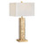 Set of 2 32"H Metal & Glass Table Lamp With Shade