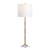 36.75"H Gold Spindle Buffet Lamp with White Shade