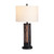 Set of 2 32.5"H Crass & Metal Table Lamp With Nighlight And Shade