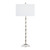 38.50"H Champagne Bamboo Table Lamp with White Shade