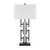 32.75" Black Metal Table Lamp with Rectangular Linen Shade