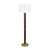 66.5" Faux Leather and Metal Floor Lamp with Shade