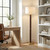 66.5" Faux Leather and Metal Floor Lamp with Shade