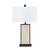 27.5"H Marble & Metal Table Lamp With Shade
