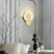 Modern Natural Round Marble LED Wall Lamp Gold Metal Atmosphere Lighting Fixtures For Bedroom Bedside Night light