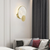 Modern Natural Round Marble LED Wall Lamp Gold Metal Atmosphere Lighting Fixtures For Bedroom Bedside Night light