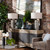 Set of 2 30"H Ceramic & Crystal Table Lamps with Shades