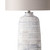 31.5"H Contemporary White Textured Table Lamp with Clear Crystal Base and Gray Linen Shade