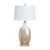 30"H Beige Ceramic Table Lamp with White Shade